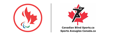Logos du CPC et de l’ACSA. L'image comprend le logo du Comité paralympique canadien et le logo de l’Association canadienne des sports pour aveugles côte à côte. Le logo du CPC consiste en un cercle rouge avec une feuille d'érable et le symbole Agitos du CIP au milieu. Le logo de l’ACSA consiste en une feuille d'érable rouge avec une figure athlétique en noir.